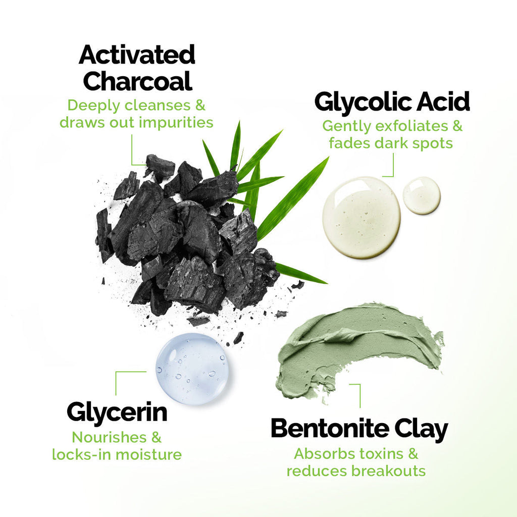 Mamaearth Charcoal Purifying Face Pack Detoxifies, Deep Cleanses, Minimizes Pores & Brightens Skin