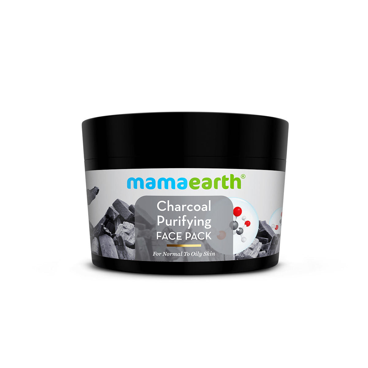 Mamaearth Charcoal Purifying Face Pack Detoxifies, Deep Cleanses, Minimizes Pores & Brightens Skin