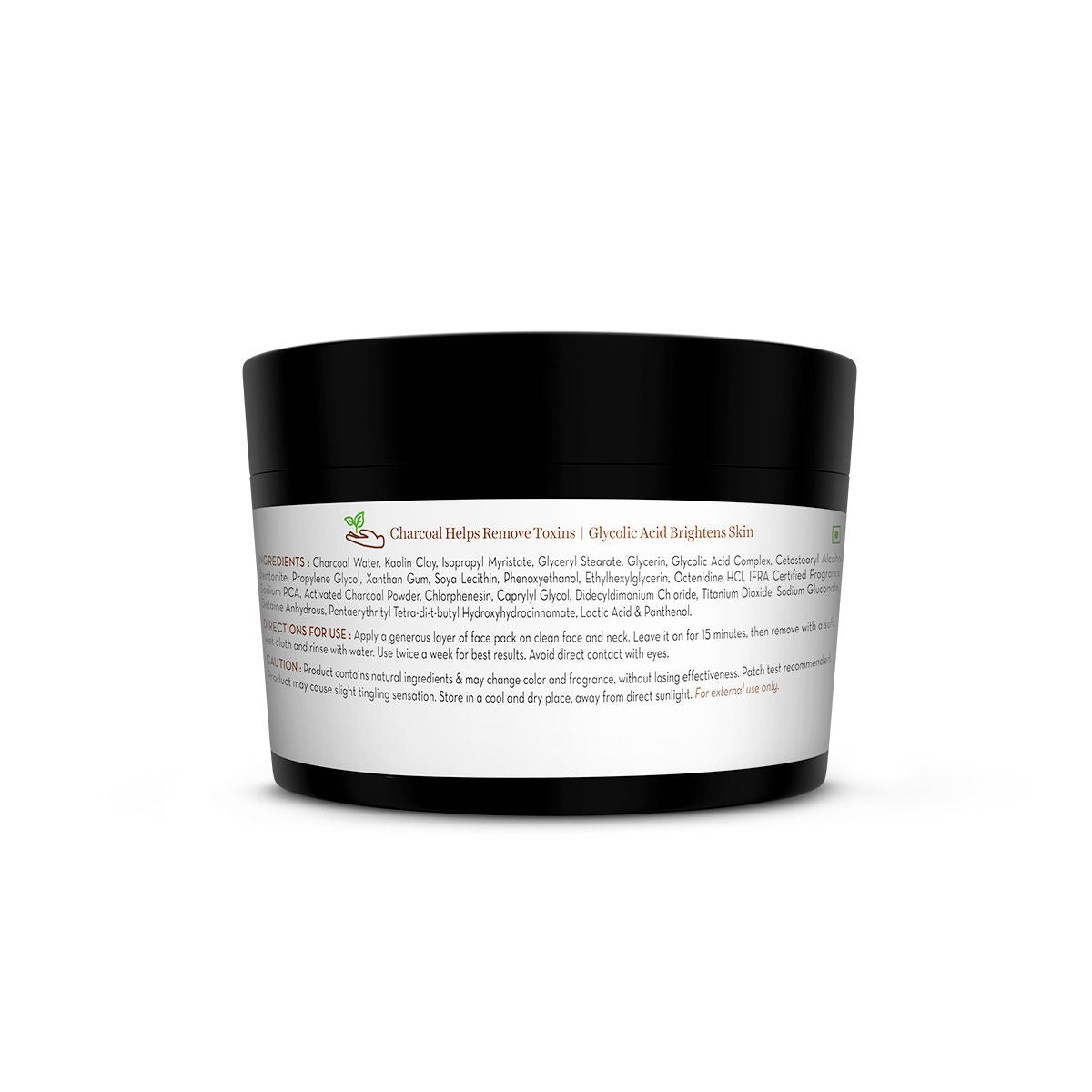 Mamaearth Charcoal Purifying Face Pack Detoxifies, Deep Cleanses, Minimizes Pores & Brightens Skin