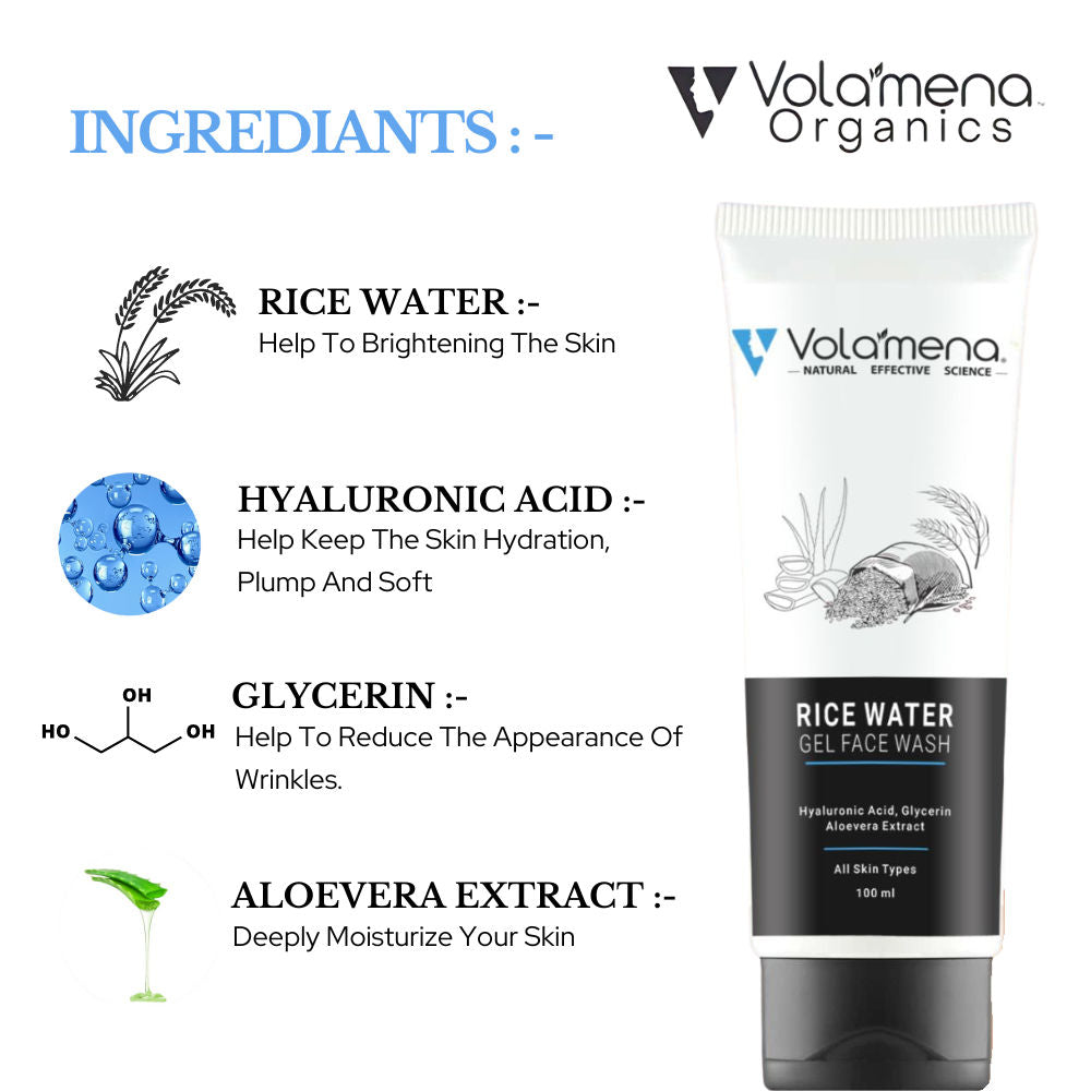 Volamena Rice Water Gel Face Wash