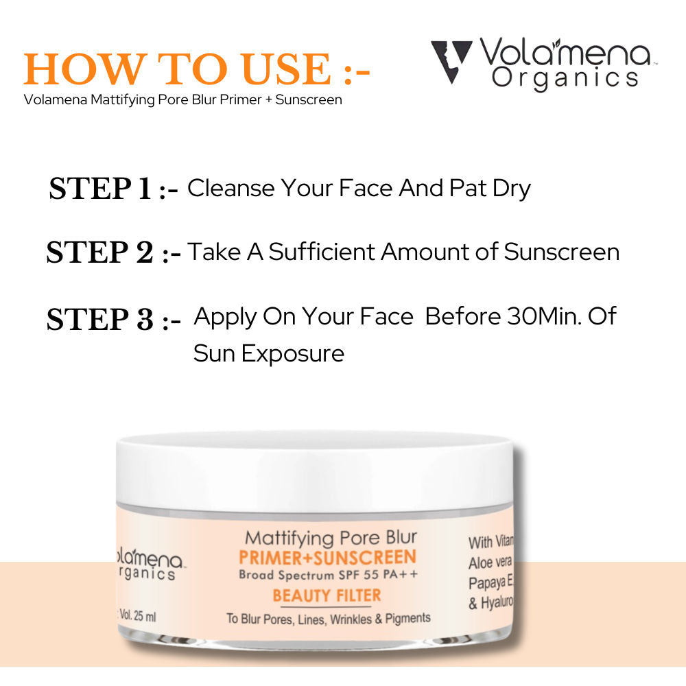 Volamena Mattifying Pore Blur Primer+Sunscreen SPF 55 PA++