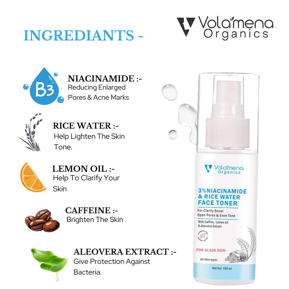 Volamena Niacinamide & Rice Water Face Toner