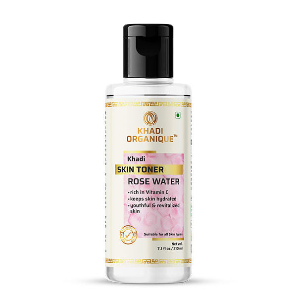 Khadi Organique Rose Water Gulab Jal Face Toner for Skin Hydrates, Moisturize & Pore Tightens