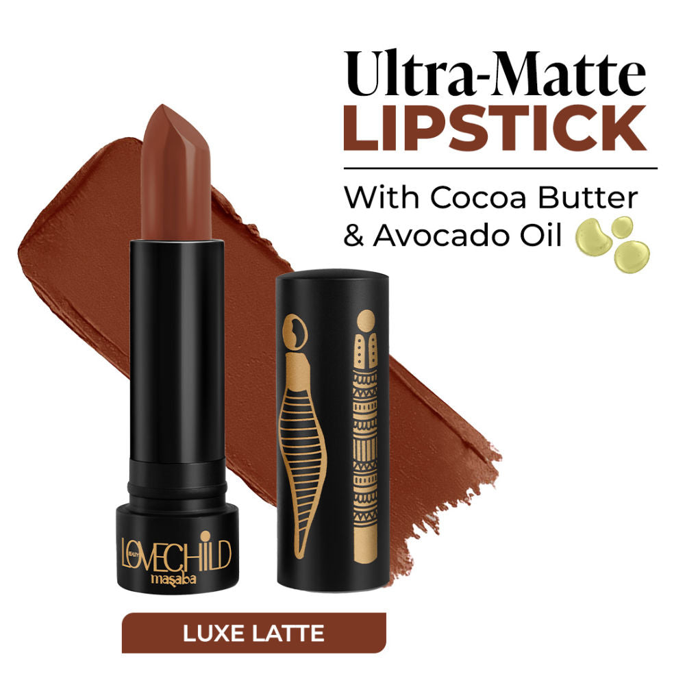 LoveChild Masaba Bare Browns Ultra Matte Transfer-proof Lipstick, Enriched with Avocado Oil & Vitamin E