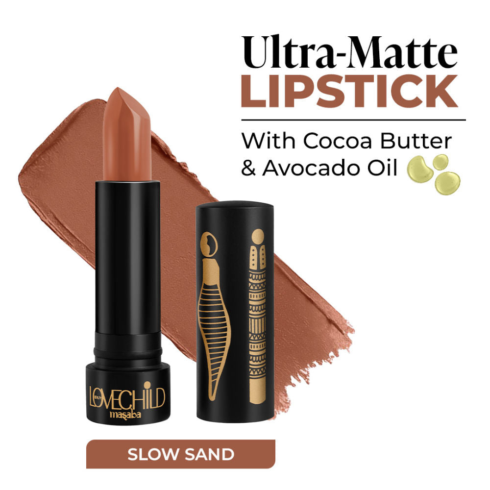 LoveChild Masaba Bare Browns Ultra Matte Transfer-proof Lipstick, Enriched with Avocado Oil & Vitamin E