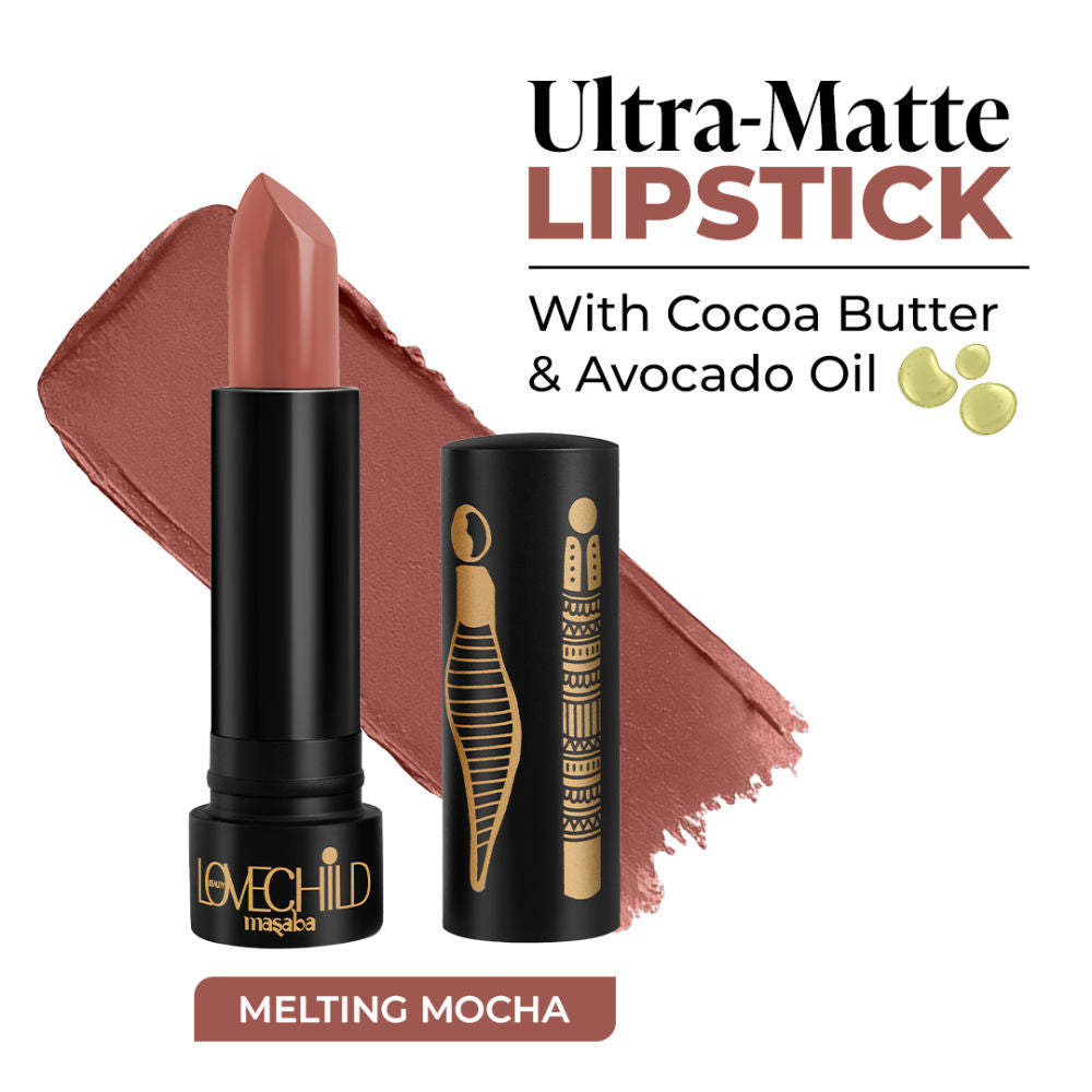 LoveChild Masaba Bare Browns Ultra Matte Transfer-proof Lipstick, Enriched with Avocado Oil & Vitamin E