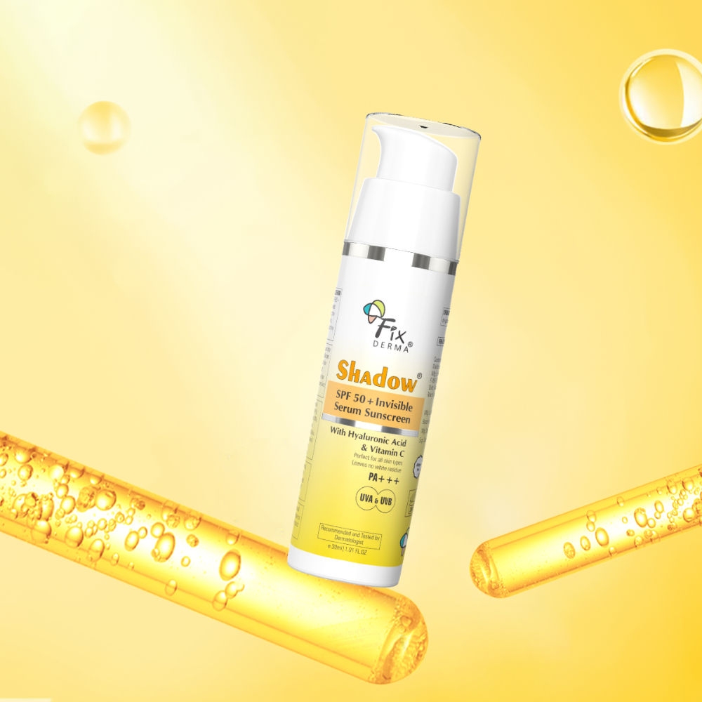FIXDERMA Shadow Invisible Serum Sunscreen SPF 50+ PA+++ |No White Cast| For All Skin Types