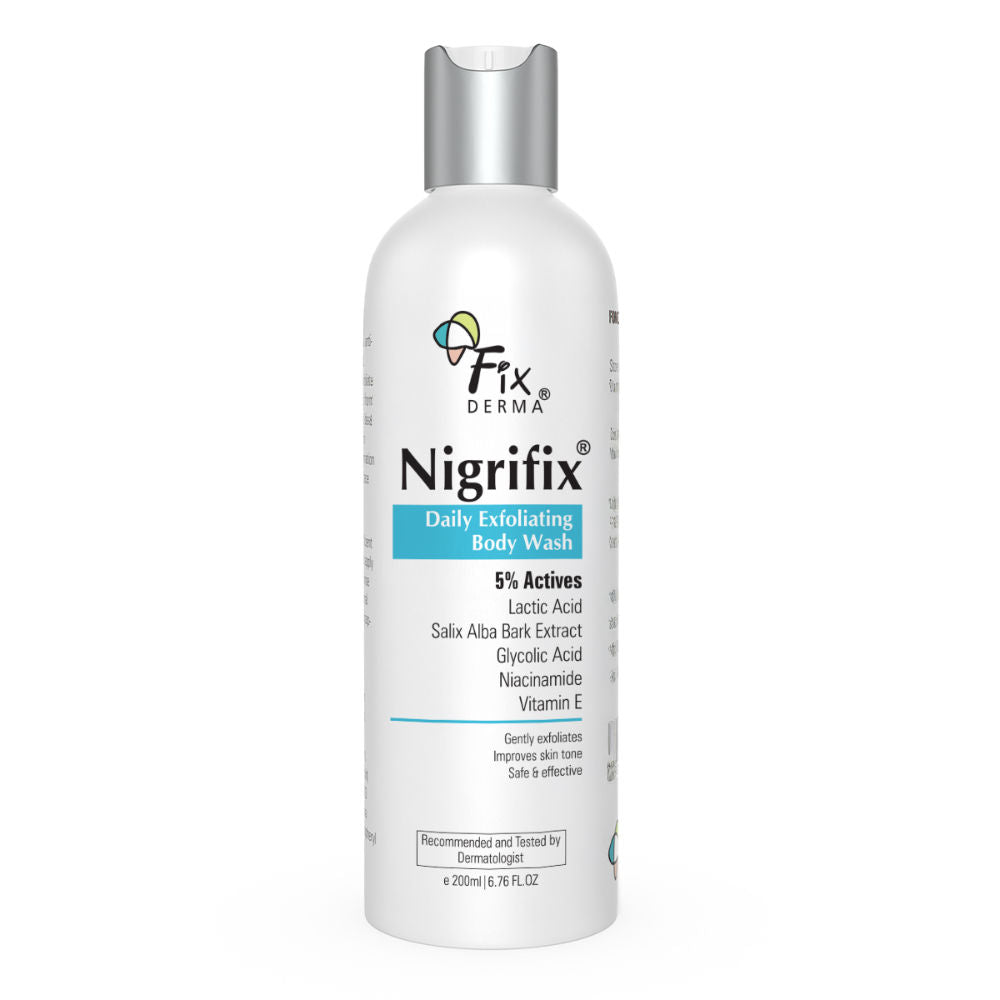 Fixderma Nigrifix Exfoliating Body Wash with 5% Actives,Glycolic acid, Lactic Acid Shower Gel