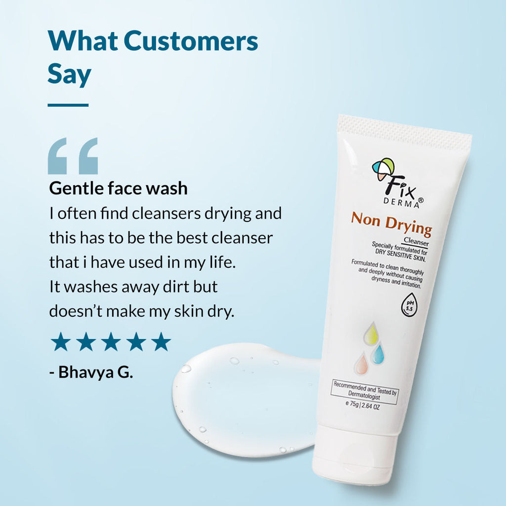 Fixderma Non Drying Cleanser, soap-free & pH Balanced, Pore-Refining, Non-irritating cleanser