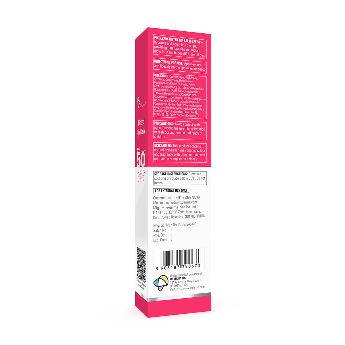 Fixderma 4% Kojic Acid Tinted Lip Balm SPF 50+