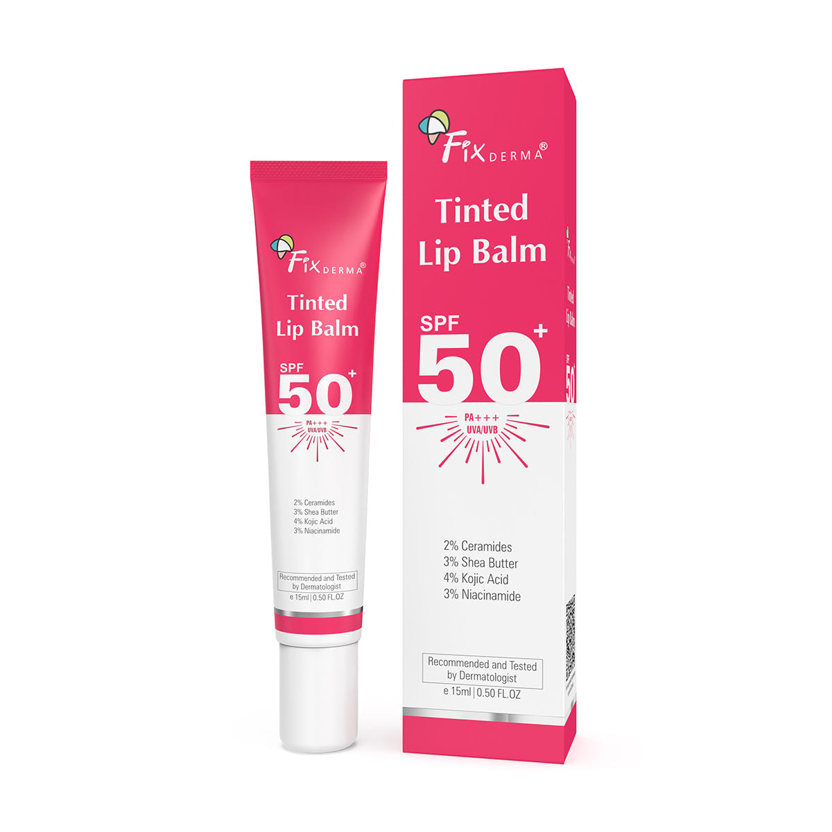 Fixderma 4% Kojic Acid Tinted Lip Balm SPF 50+