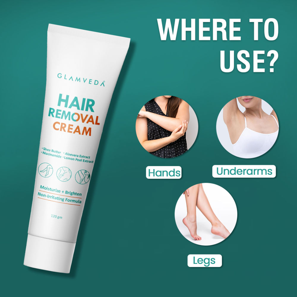 Glamveda Hair Removal Cream Easy & Gentle Hair Removal Solution
