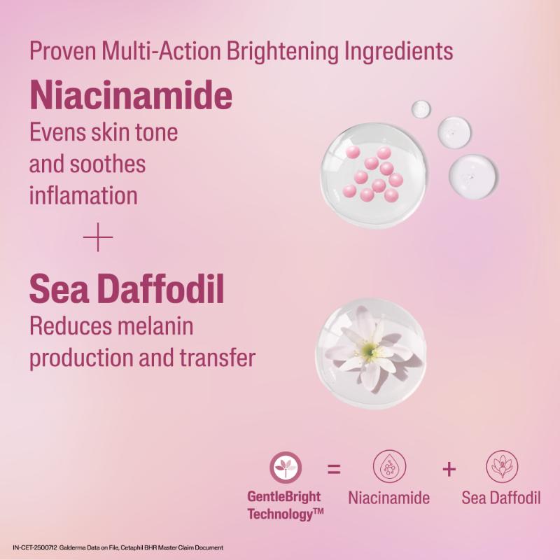 Cetaphil Bright Healthy Radiance Day Cream, with Niacinamide, with SPF, Improve Skin Tone
