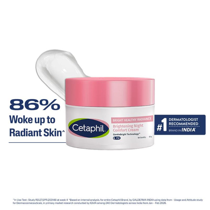 Cetaphil Bright Healthy Radiance Night Cream, with Niacinamide, Evens Skin Tone & Dullness