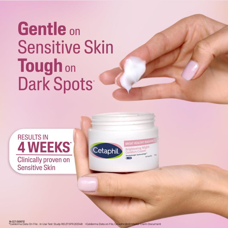Cetaphil Bright Healthy Radiance Night Cream, with Niacinamide, Evens Skin Tone & Dullness
