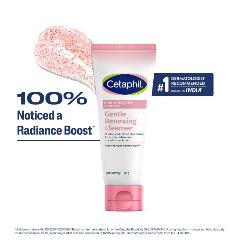 Cetaphil Bright Healthy Radiance Renewing Cleanser, Gently Exfoliates & Brightens, Foaming