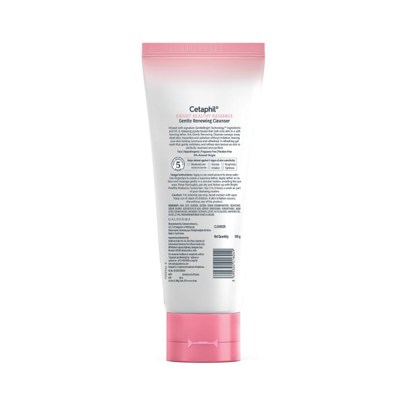 Cetaphil Bright Healthy Radiance Renewing Cleanser, Gently Exfoliates & Brightens, Foaming