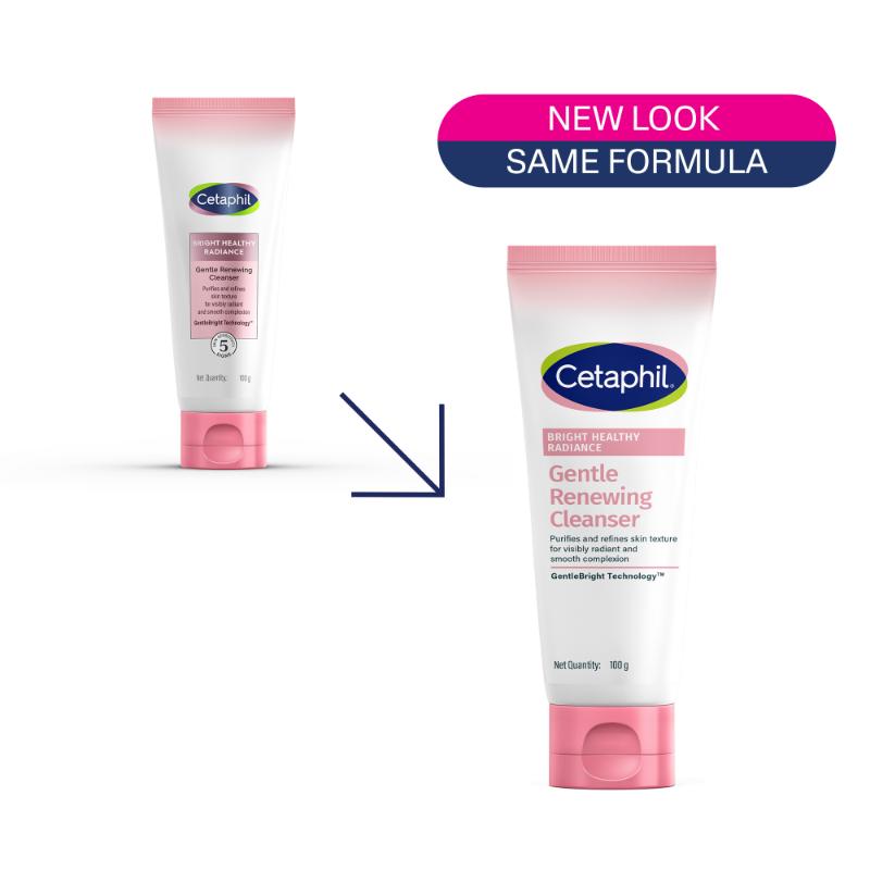 Cetaphil Bright Healthy Radiance Renewing Cleanser, Gently Exfoliates & Brightens, Foaming