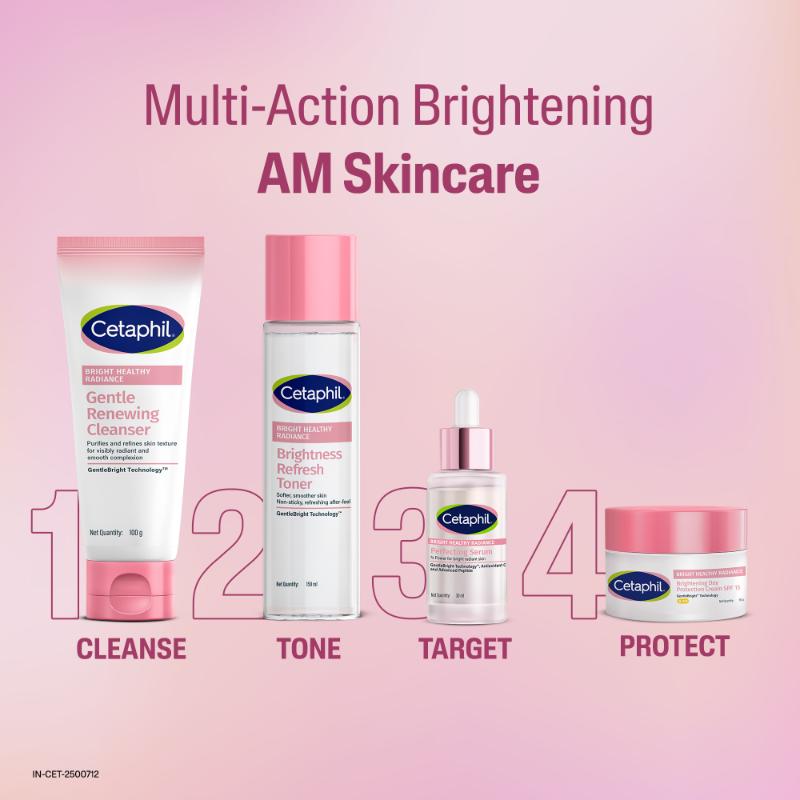 Cetaphil Bright Healthy Radiance Renewing Cleanser, Gently Exfoliates & Brightens, Foaming