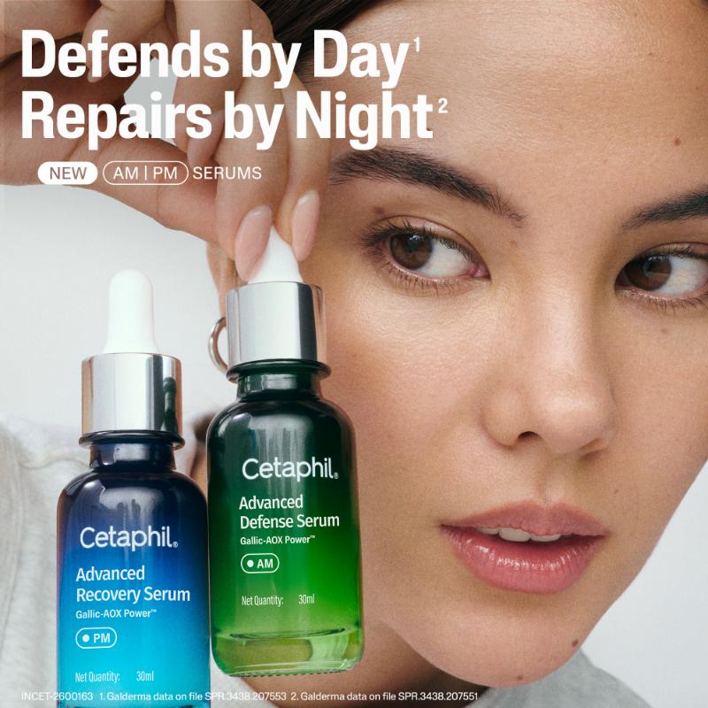 Cetaphil Advanced Defense Serum with Gallic Acid, Boosts Skin Radiance & Brightness