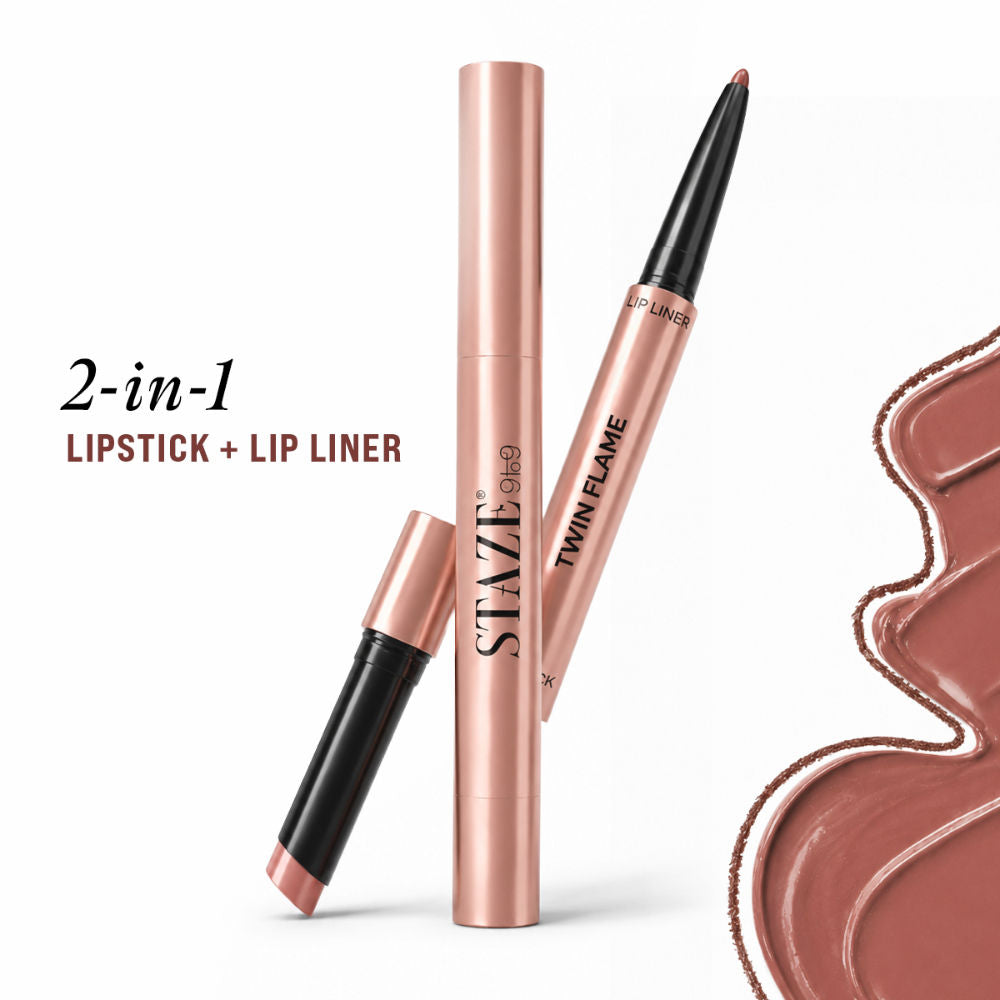 STAZE 9To9 Twin Flame 2In1 Lipstick + Lip Line