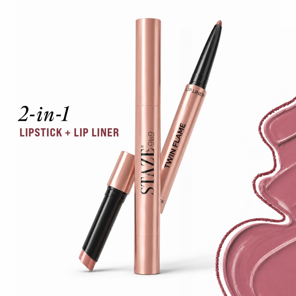 STAZE 9To9 Twin Flame 2In1 Lipstick + Lip Line