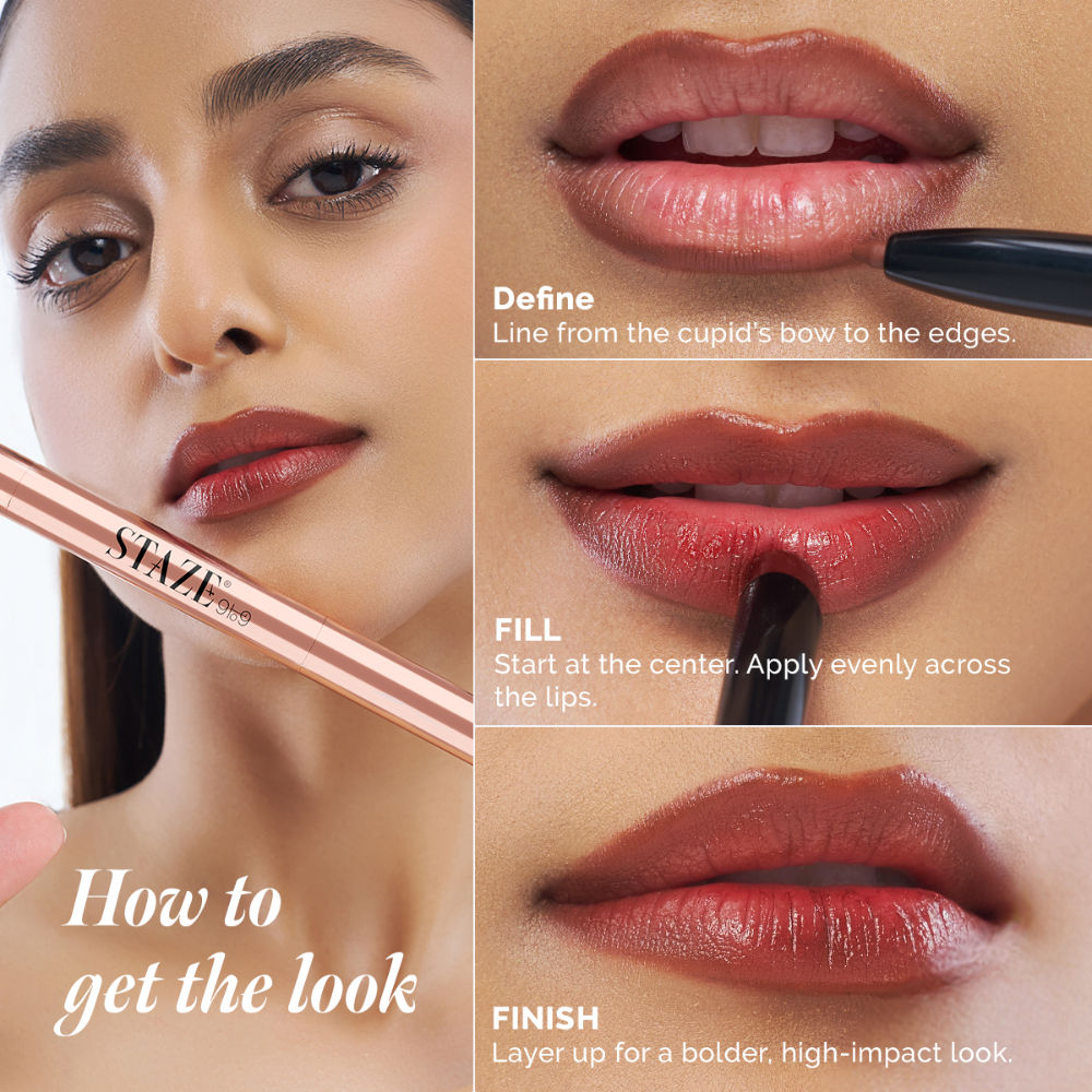 STAZE 9To9 Twin Flame 2In1 Lipstick + Lip Line