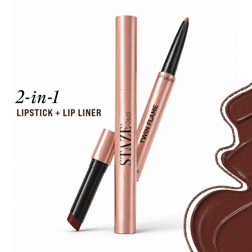 STAZE 9To9 Twin Flame 2In1 Lipstick + Lip Line