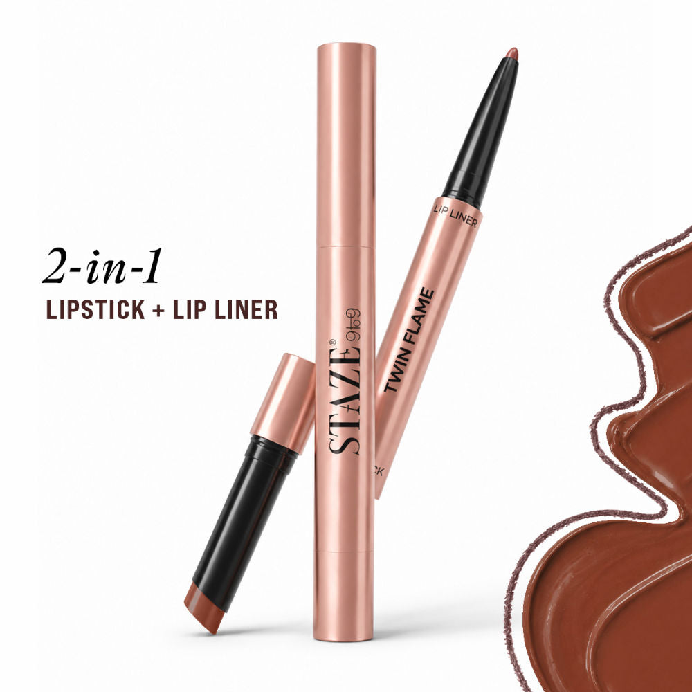 STAZE 9To9 Twin Flame 2In1 Lipstick + Lip Line