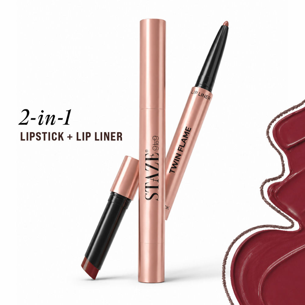 STAZE 9To9 Twin Flame 2In1 Lipstick + Lip Line