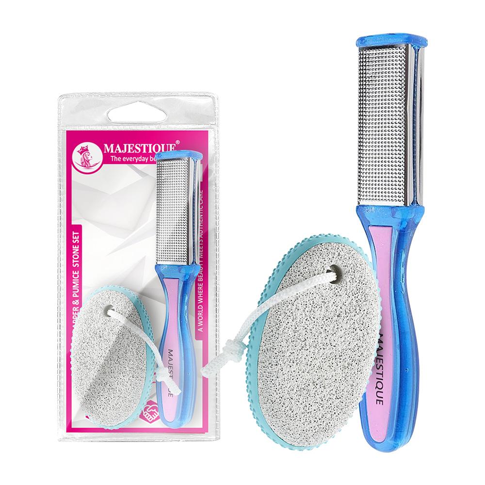 Majestique Foot Scraper & Pumice Stone Set