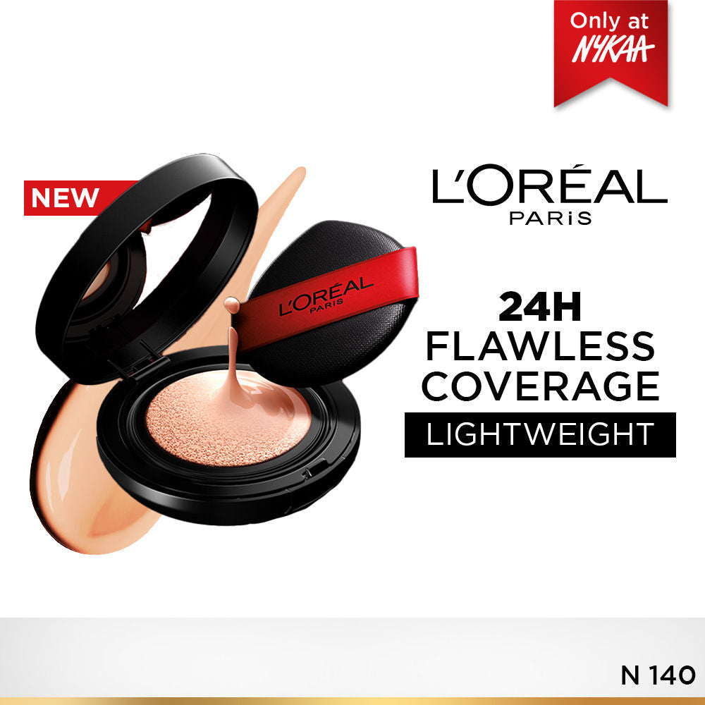 L'Oreal Paris Infallible Cushion Foundation, 24H Flawless Coverage, No Oxidation