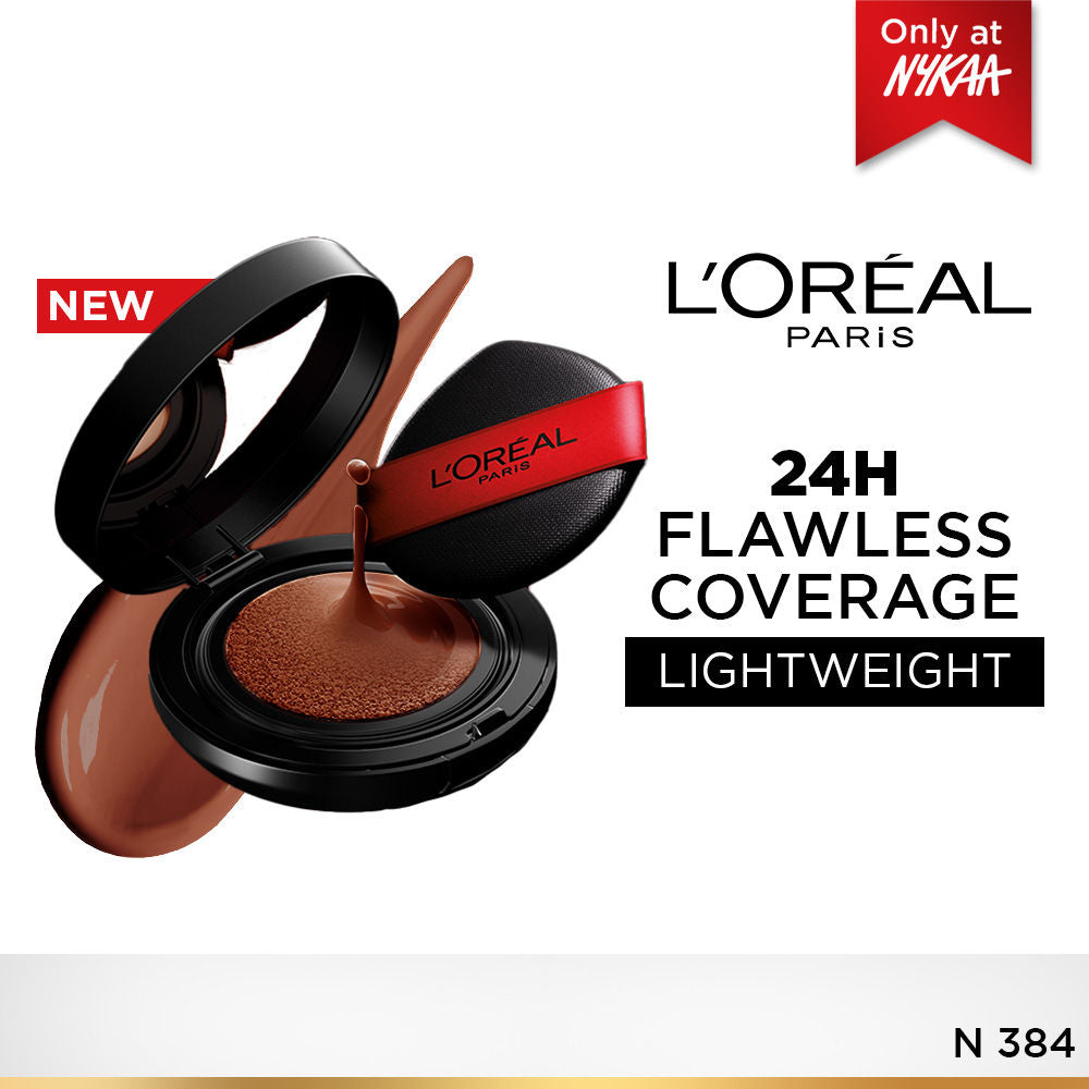 L'Oreal Paris Infallible Cushion Foundation, 24H Flawless Coverage, No Oxidation