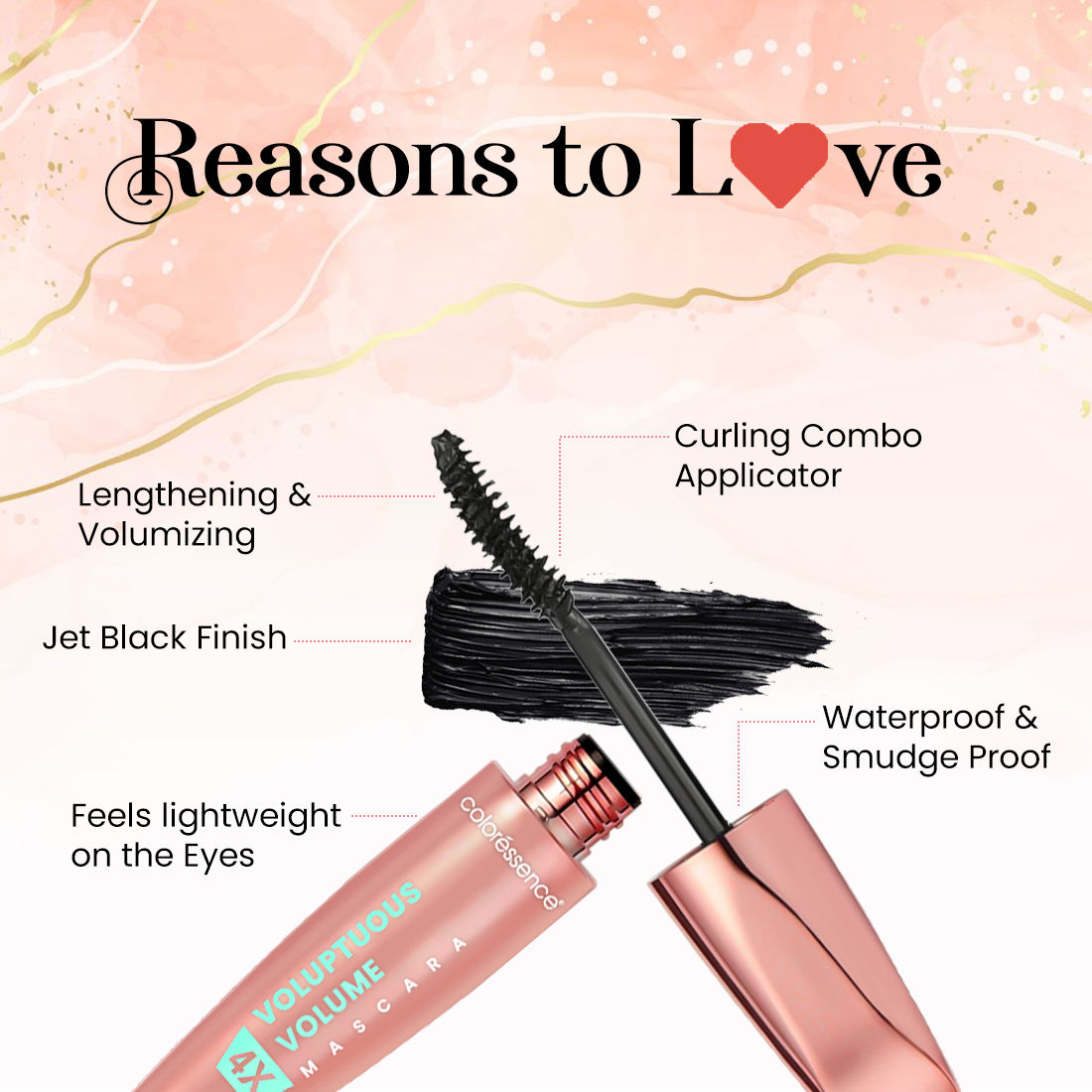 Coloressence Roseate Voluptuous Mascara - Black