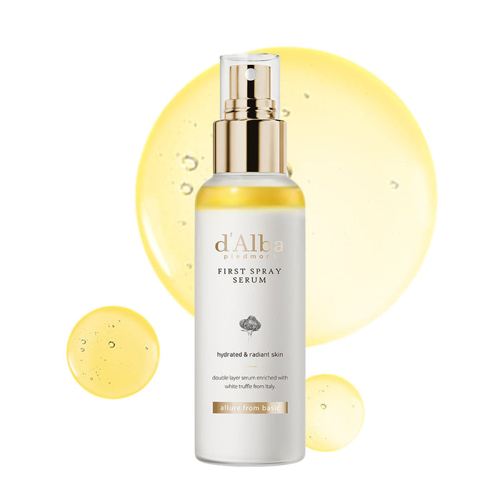 d'Alba piedmont White Truffle First Spray Serum, Vegan, Non Comedogenic, Face Moisturizer