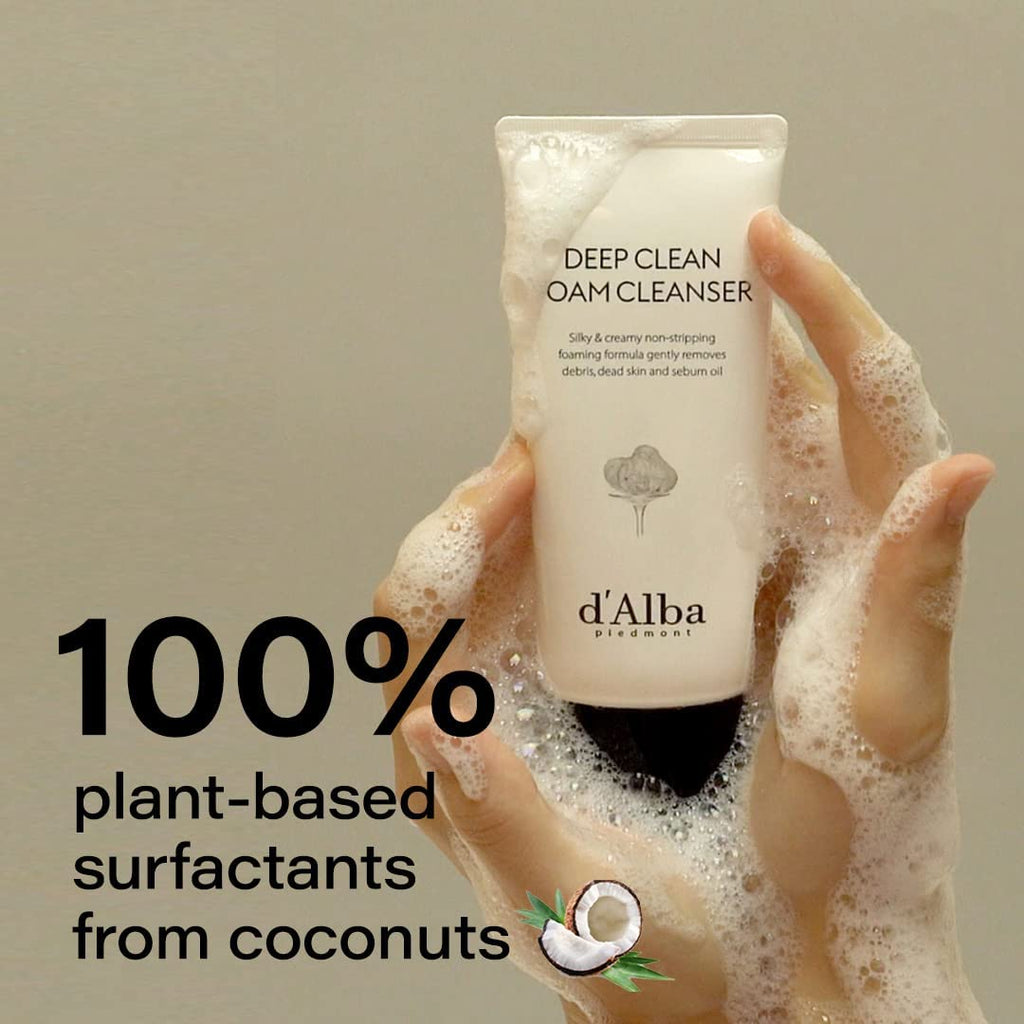 d'Alba piedmont White Truffle Deep Clean Foam Cleanser, Vegan, All Skin Types