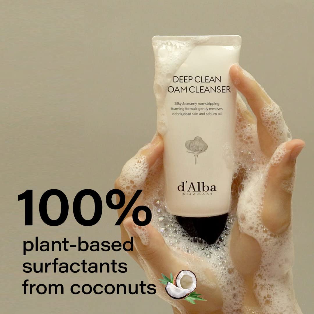 d'Alba piedmont White Truffle Deep Clean Foam Cleanser, Vegan, All Skin Types