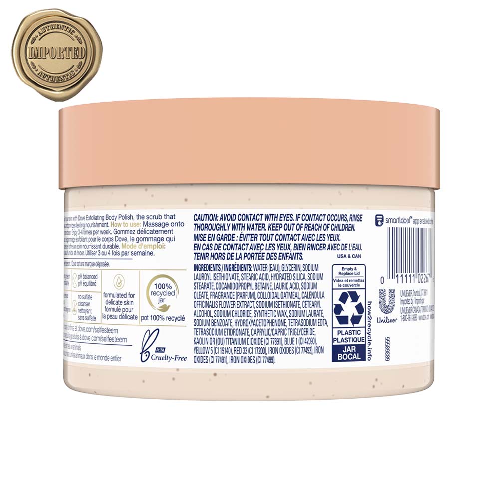 Dove Exfoliating Body Polish Scrub - Oatmeal & Calendula Oil
