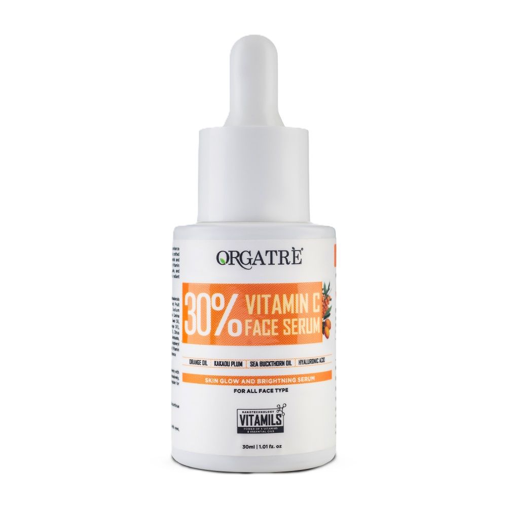 Orgatre 30% Vitamin C Face Serum With Hyaluronic Acid – Skin Glowing & Brightening Serum