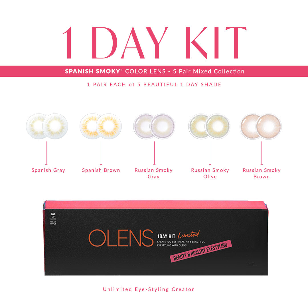 O-Lens Spanish Smoky Mixed 1day Coloured Contact Lenses - Spanish Smoky ( 0.00 )