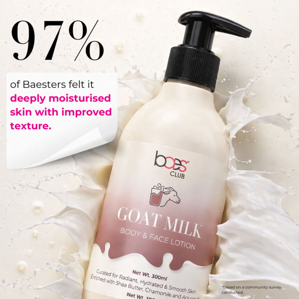 Baes Club Goat Milk Body & Face Lotion With Shea Butter | Intense Nourishment & Glowing Skin Unisex