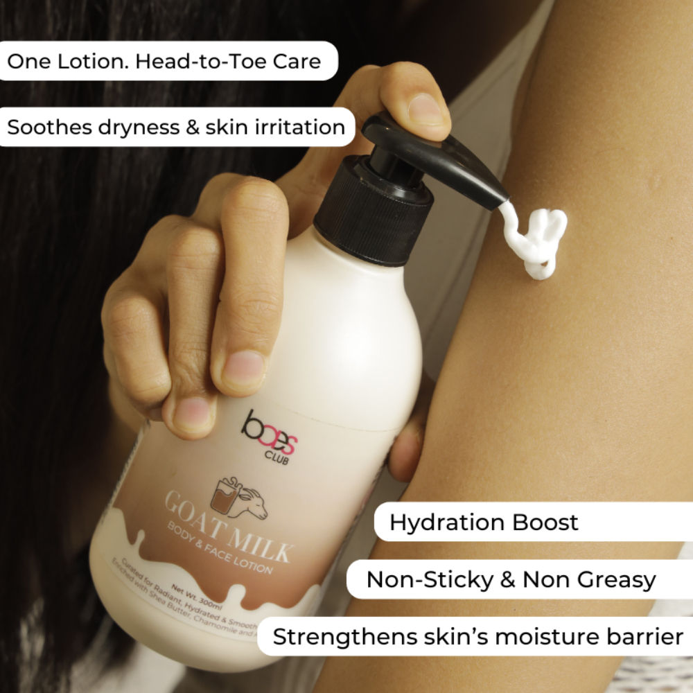 Baes Club Goat Milk Body & Face Lotion With Shea Butter | Intense Nourishment & Glowing Skin Unisex