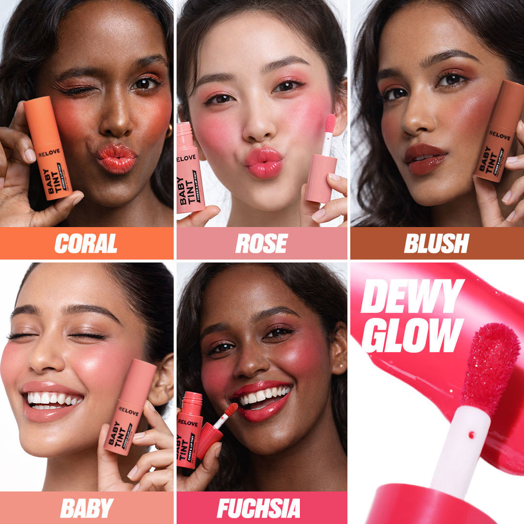 Makeup Revolution Relove Baby Lip & Cheek Tint - Long Lasting - Soft & Glowy Finish