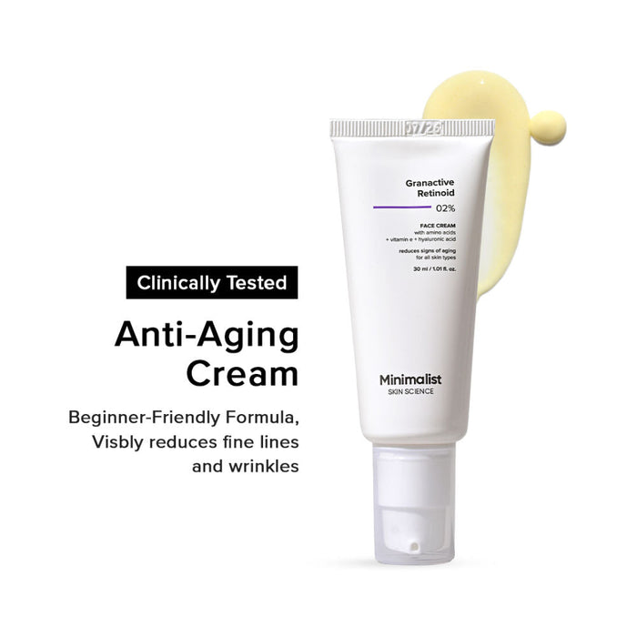 Minimalist 2% Granactive Retinoid Anti Aging Face Cream With Vitamin E & HA