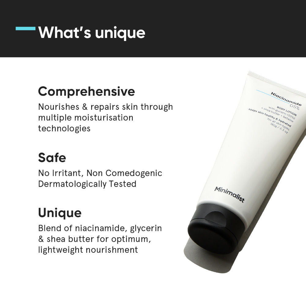 Minimalist 5% Niacinamide Body Lotion With Shea Butter, Glycerine & Betaine