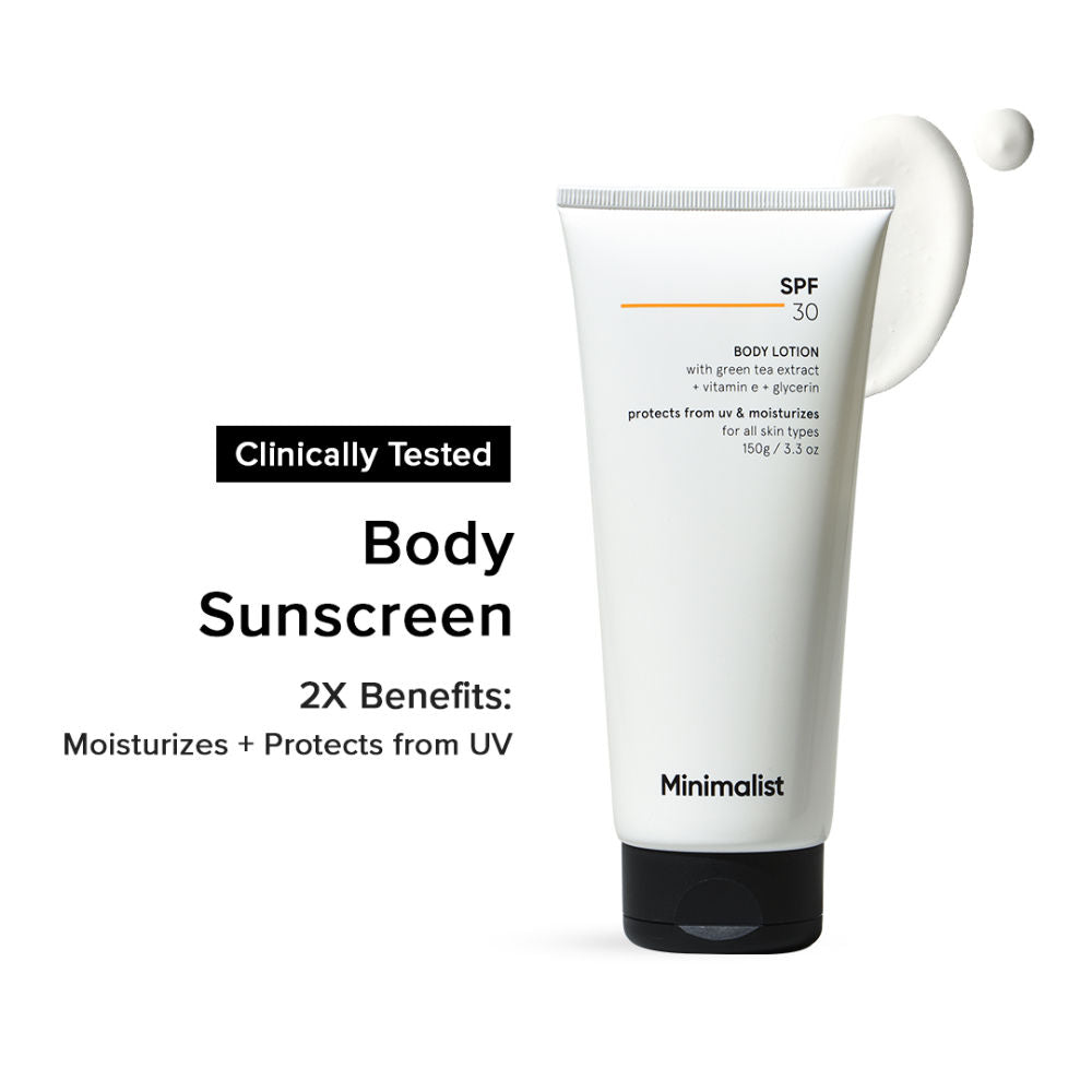 Minimalist SPF 30 Body Lotion With Vitamin E, Gylcerin & Green Tea Extract
