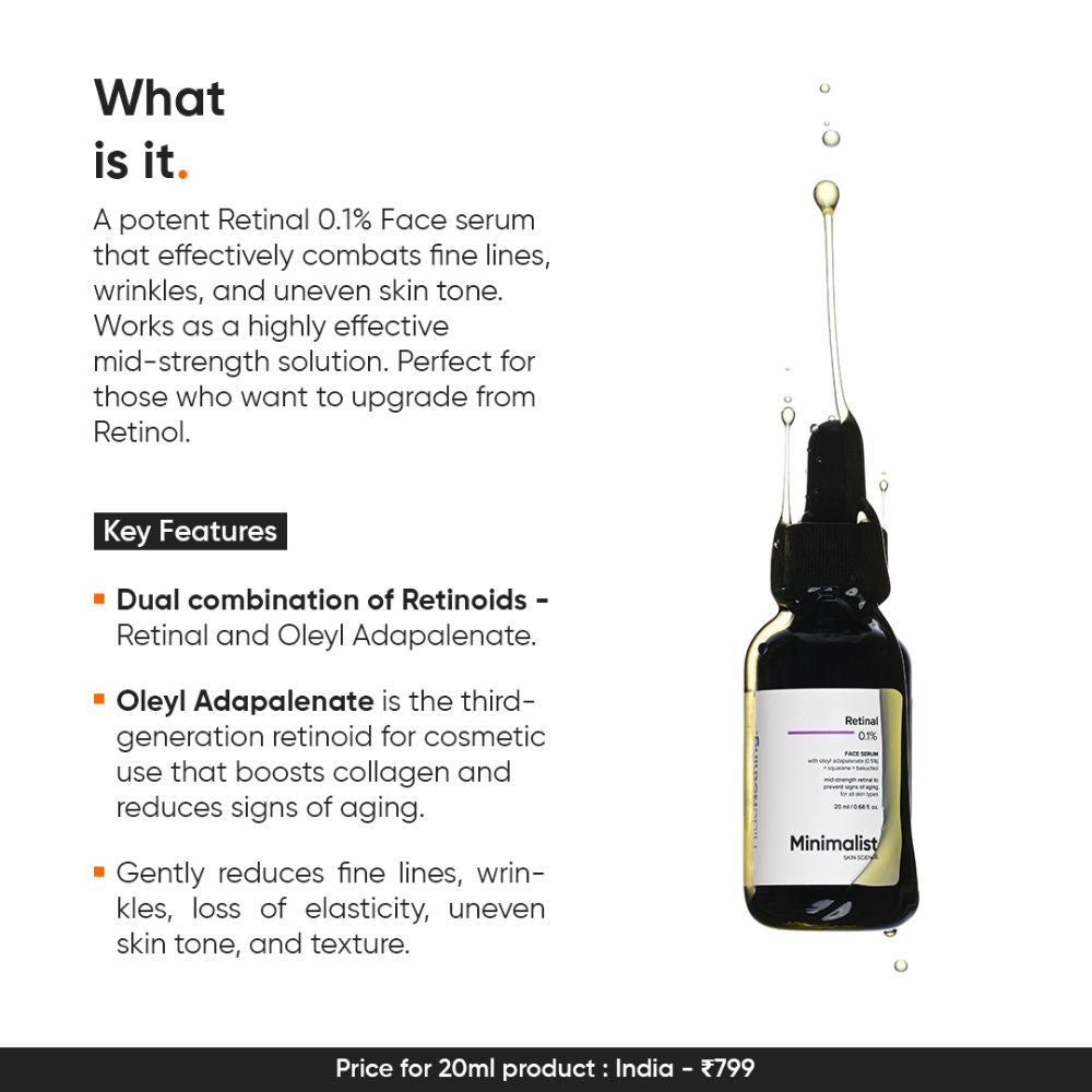 Minimalist Retinal 0.1% Face Serum