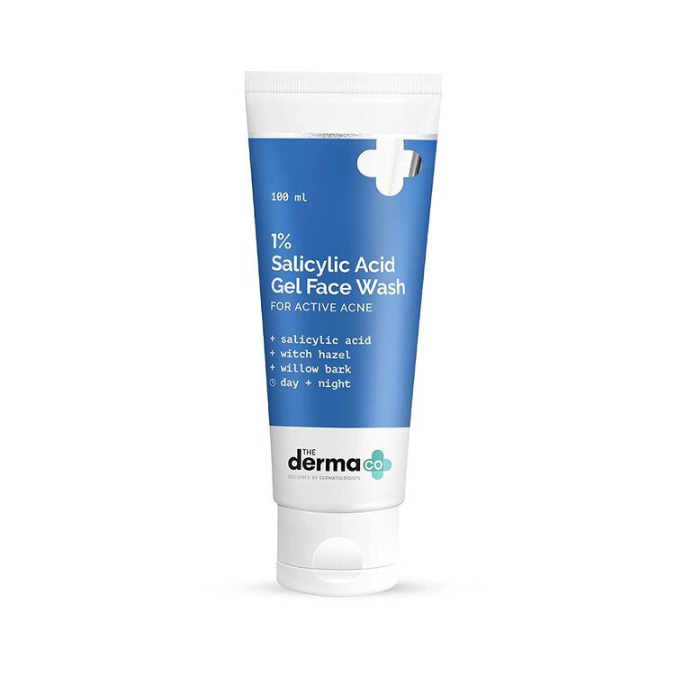 The Derma Co 1% Salicylic Acid Face Wash for Active Acne with Salicylic Acid & Witch Hazel