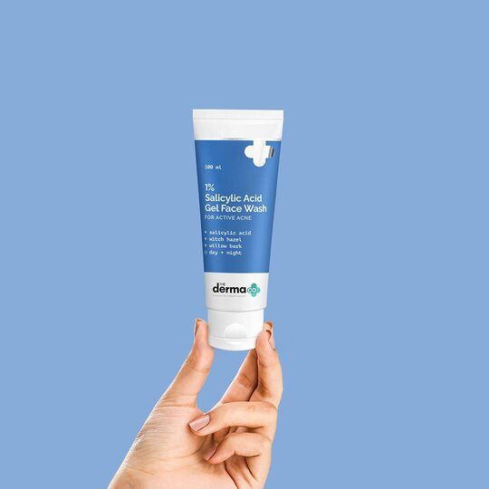 The Derma Co 1% Salicylic Acid Face Wash for Active Acne with Salicylic Acid & Witch Hazel