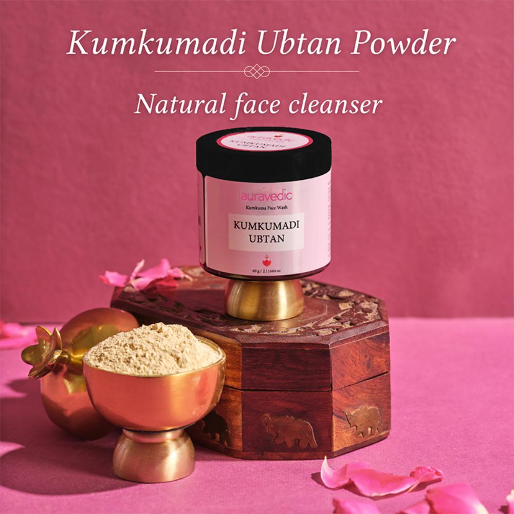 Auravedic Kumkumadi Tailam Ubtan Face Wash For Glowing Skin Kumkumadi Oil Ubtan Powder Face Pack